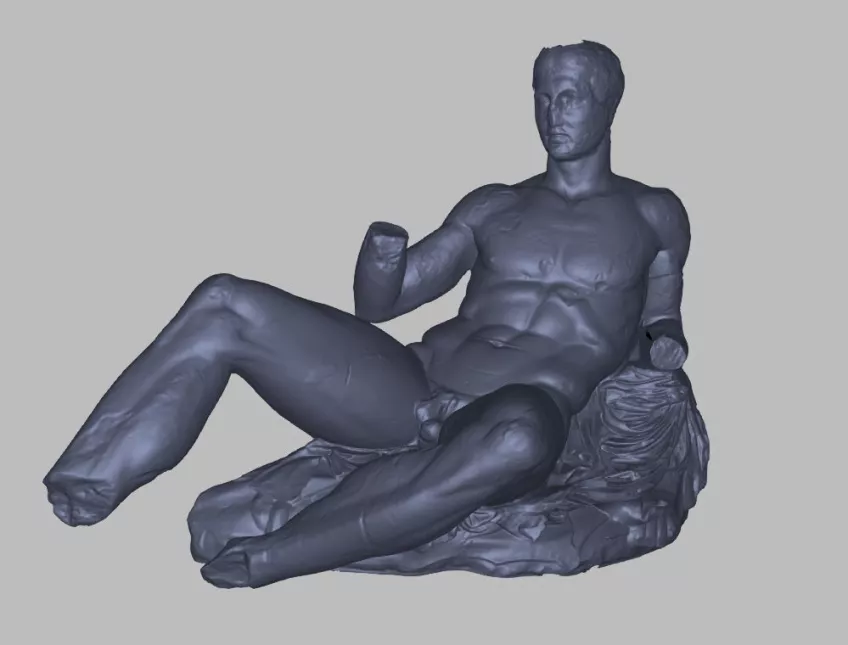 3D scan of grek statue. Photo.